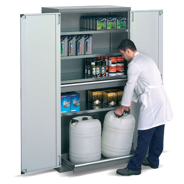 ארון אחסון מדפים ומגירות