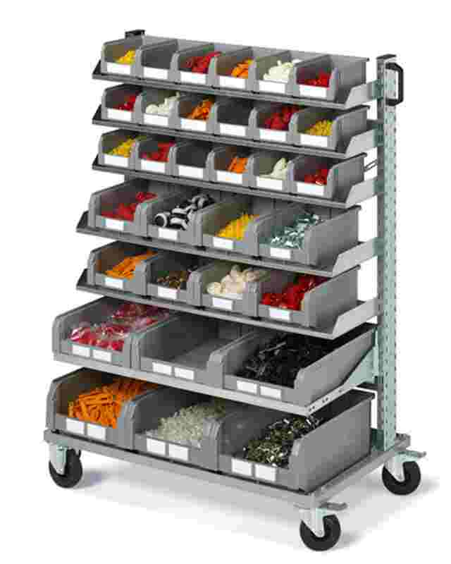 אחסון ארקליות בעגלה