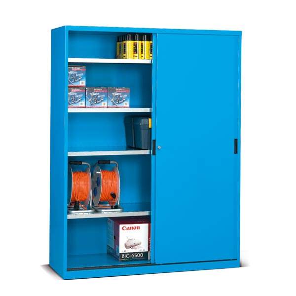 ארון מתכת 2 דלתות עם מדפים