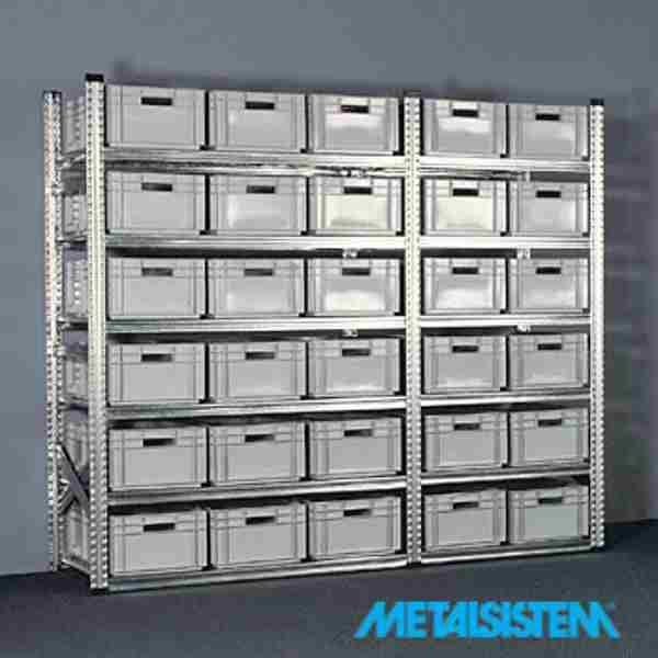 מדפי מתכת לארגזים