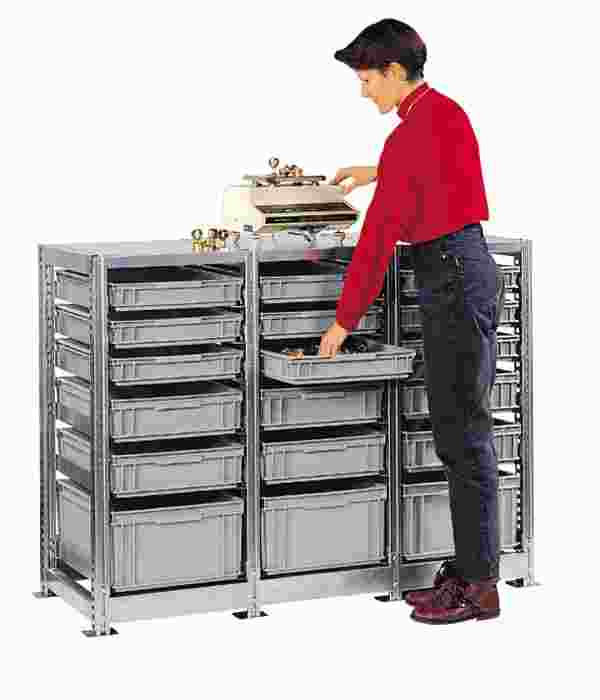 מערכת אחסון מודולרית לארגזים