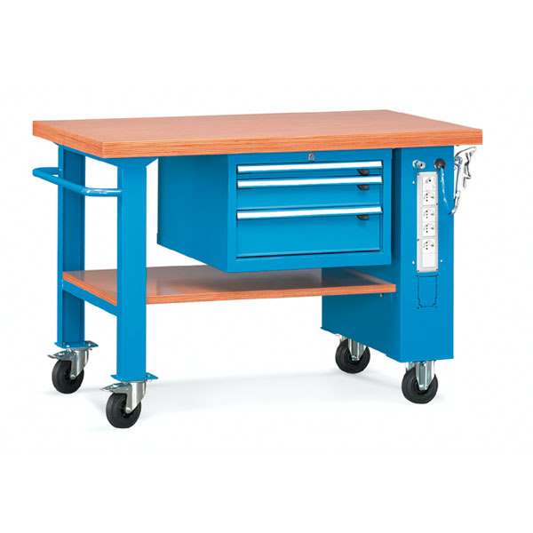 שולחן נייד עם שקעים