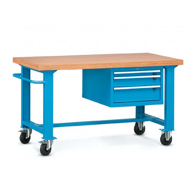 שולחן על גלגלים עם מגירות