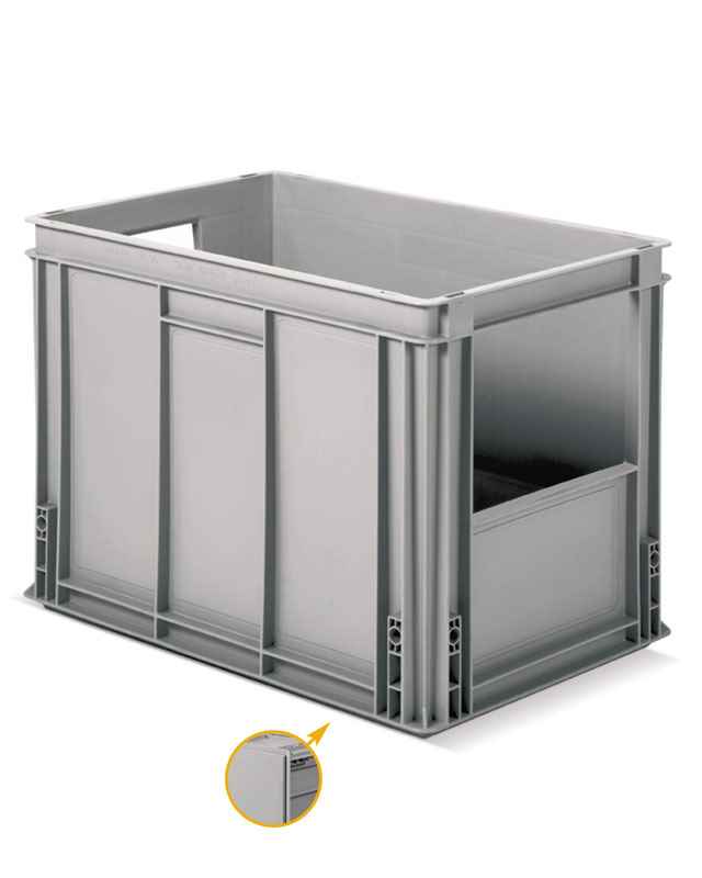 ארגז פלסטיק עם פתח