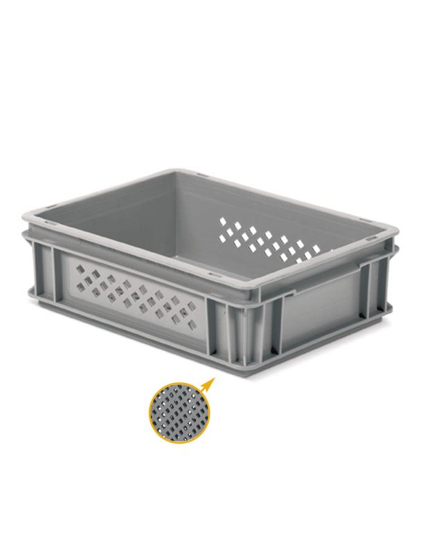 ארגז פלסטיק עם תחתית מחוררת